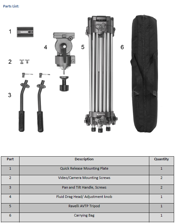 Ravelli AVTP - Tripod Head